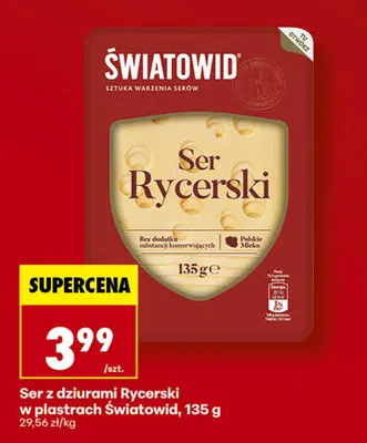 Ser z dziurami Rycerski w plastrach Światowid promocja w Biedronka