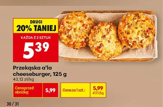 Przekąska a'la cheeseburger promocja w Biedronka