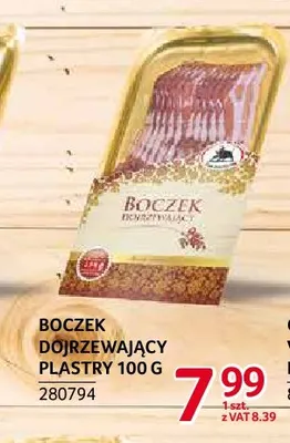 Boczek dojrzewający plastry ZMB Białystok promocja w Selgros