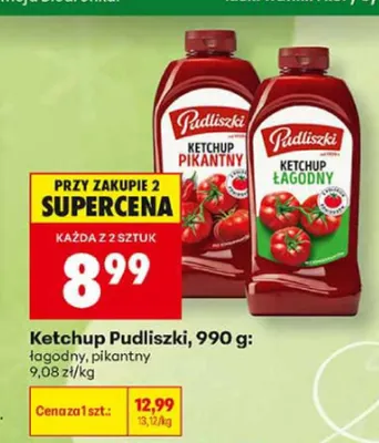 Ketchup Pudliszki pikantny promocja w Biedronka