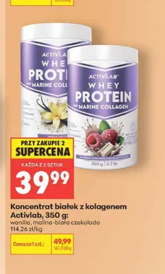 Koncentrat białek z kolagenem Activlab wanilia 350 g promocja w Biedronka