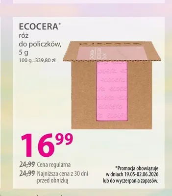 Róż do policzków ECOCERA promocja w Hebe