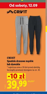 Spodnie dresowe męskie Crivit promocja w Lidl