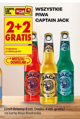 Piwo Captain Jack Blue Pineapple promocja w Biedronka