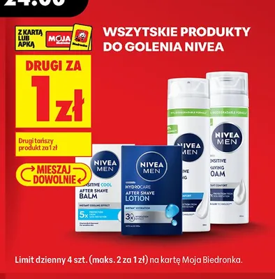 Balsam po goleniu Nivea Men Sensitive Cool promocja w Biedronka