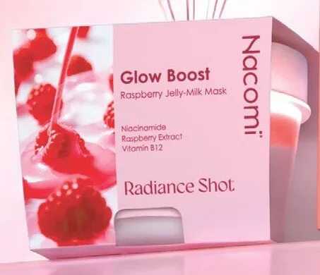 Maseczka do twarzy Nacomi Glow Boost Raspberry Jelly-Milk Mask promocja w Hebe