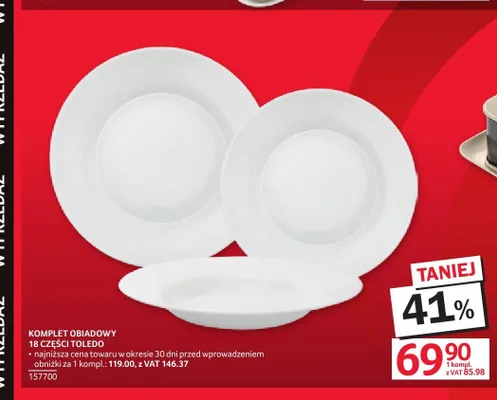 Komplet obiadowy 18 części Toledo promocja w Selgros