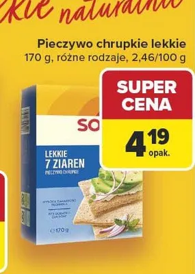 Pieczywo chrupkie lekkie Sonko promocja w Carrefour