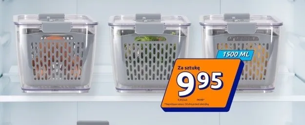 Pojemnik na żywność do lodówki 1500ml promocja w Action