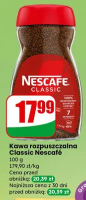 Kawa rozpuszczalna Classic Nescafé promocja w Dino