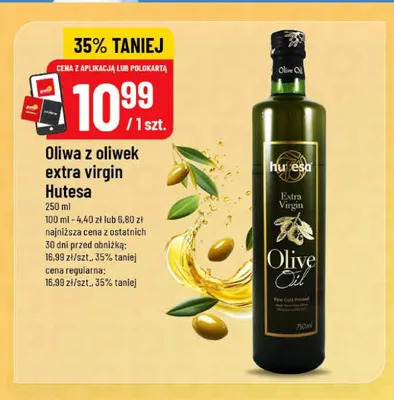 Oliwa z oliwek extra virgin Hutesa promocja w POLOmarket