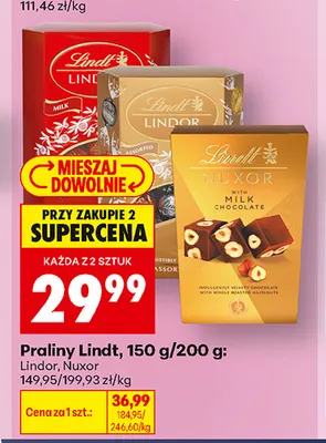 Praliny Lindt Nuxor promocja w Biedronka