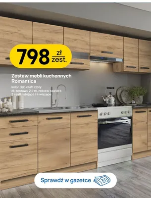 Zestaw mebli kuchennych Romantica promocja w Castorama