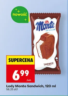 Lody Monte Sandwich promocja w Biedronka