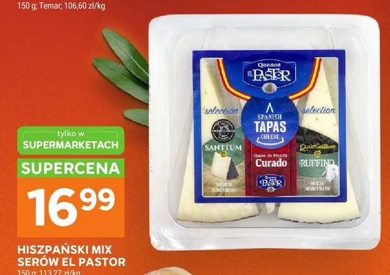 Hiszpański mix serów El Pastor promocja w Stokrotka