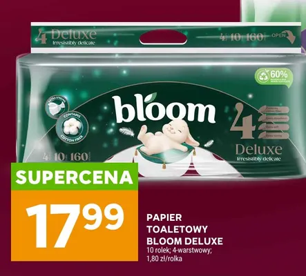 Papier toaletowy Bloom Deluxe 4-warstwowy promocja w Stokrotka
