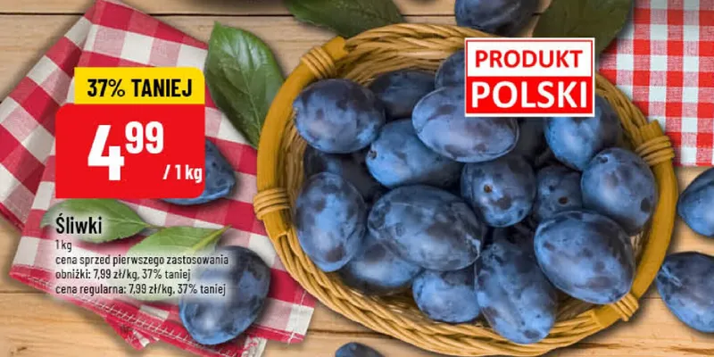 Śliwki promocja w POLOmarket