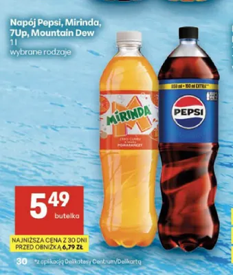Napój gazowany Mountain Dew promocja w Delikatesy Centrum