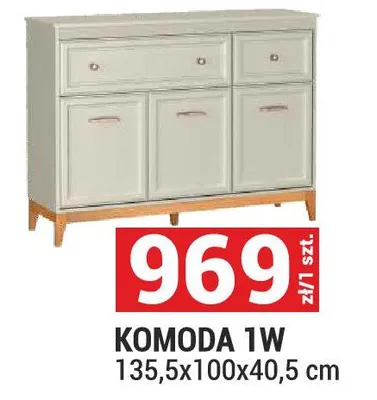 Komoda 1W Windsor kolor kaszmir/dąb naturalny 135,5x100x40,5cm promocja w Merkury Market