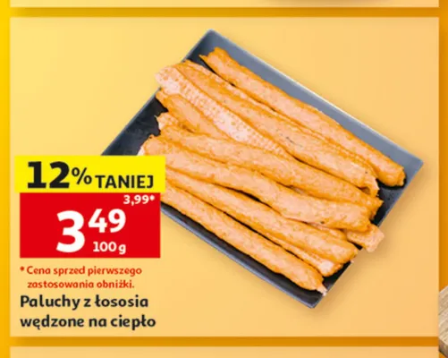 Paluchy z łososia wędzone na ciepło promocja w Auchan