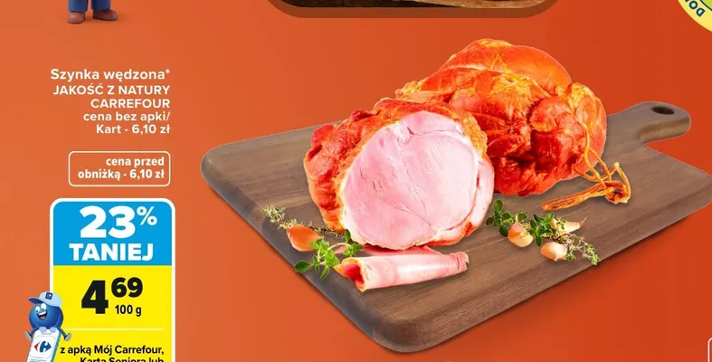 Szynka wędzona Jakość z Natury Carrefour promocja w Carrefour
