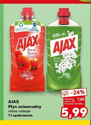 Płyn uniwersalny Ajax Floral Fiesta Red Flowers promocja w Kaufland