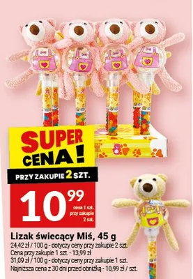 Lizak świecący Miś promocja w Twój Market