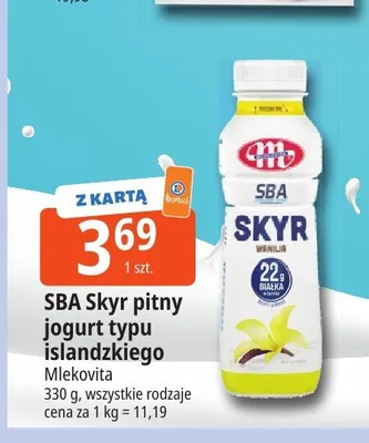 SBA Skyr pitny jogurt typu islandzkiego Mlekovita promocja w Leclerc