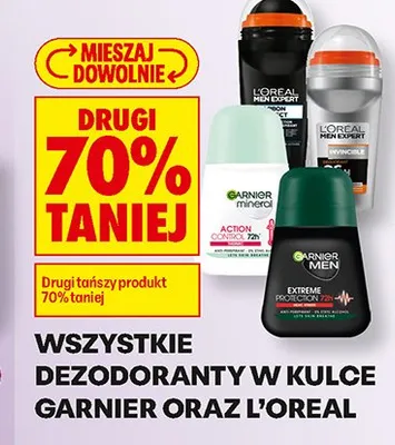 Dezodoranty w kulce Garnier oraz L'Oreal promocja w Biedronka