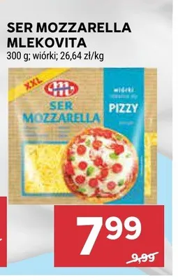 Ser Mozzarella wiórki Mlekovita promocja w Stokrotka