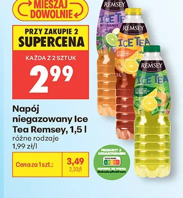 Napój niegazowany Ice Tea Remsey promocja w Biedronka