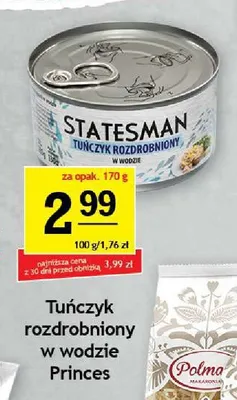 Tuńczyk rozdrobniony w wodzie Statesman promocja w Gram Market