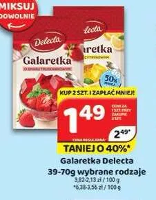 Galaretka truskawkowa Delecta promocja w Delfin