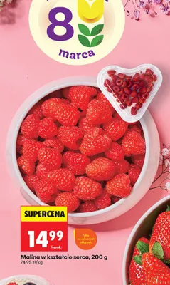 Malina w kształcie serca promocja w Biedronka
