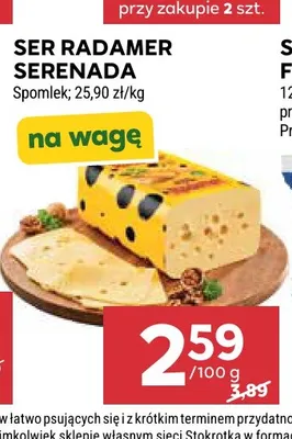 Ser Radamer Serenada promocja w Stokrotka