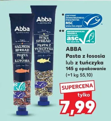 Pasta z tuńczyka Abba promocja w Kaufland