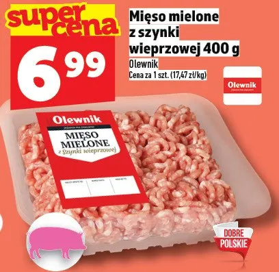 Mięso mielone z szynki wieprzowej 400g promocja w TOPAZ