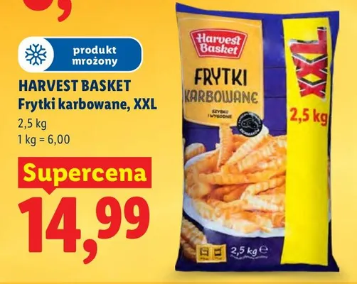 Frytki karbowane, XXL promocja w Lidl