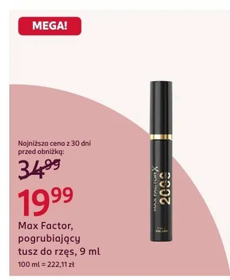 Pogrubiający tusz do rzęs promocja w Rossmann