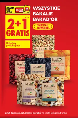 Żurawina suszona Bakad'Or promocja w Biedronka