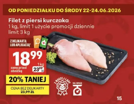 Filet z piersi kurczaka promocja w Delikatesy Centrum
