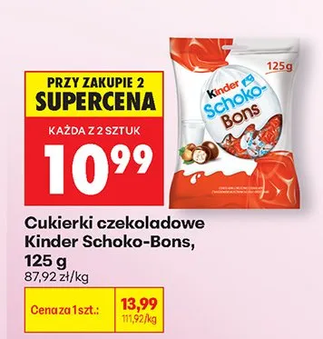 Cukierki czekoladowe Kinder Schoko-Bons promocja w Biedronka