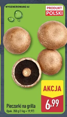 Pieczarki na grilla promocja w Aldi