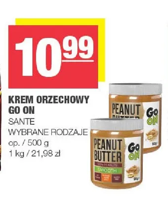 Krem orzechowy Sante Go On Smooth promocja w SPAR