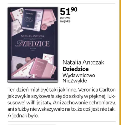 Książka Natalia Antczak Dziedzice promocja w Empik