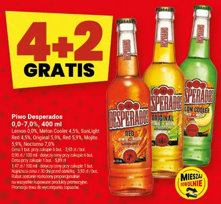 Piwo Desperados 0,57,0% promocja w Twój Market