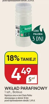 Wkład parafinowy promocja w Chata Polska