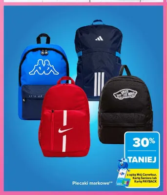 Plecaki markowe promocja w Carrefour