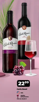 Wino czerwone słodkie Carlo Rossi Sweet Red promocja w Netto