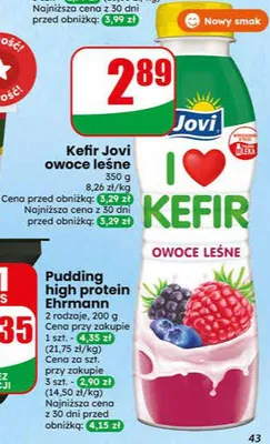 Kefir jovi owoce leśne promocja w Dino